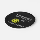 Pickleball Soft Serve Get Ice Cream Pickle Ball Me Papieren Bordje (Gekanteld)