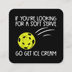 Pickleball Soft Serve Get Ice Cream Pickle Ball Me Vierkante Visitekaartje