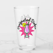 Pickleball Speciaal Dinker - Roze cocktail Glas (Achterkant)