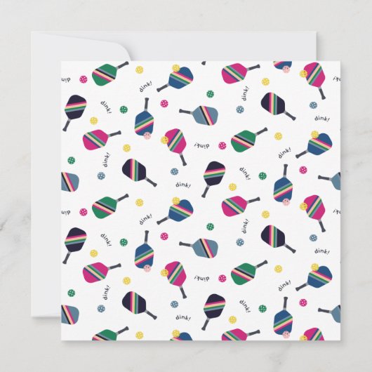 Pickleball Speciaal Manuscript Name Blue Note Card Notitiekaartje (Achterkant)