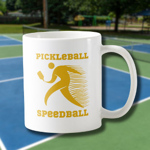 Pickleball Speedball speler met snelheid Koffiemok