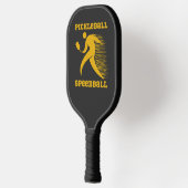 Pickleball Speedball speler met snelheid Pickleball Paddle (Links)