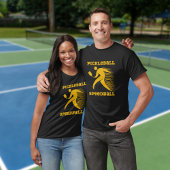 Pickleball Speedball speler met snelheid T-shirt