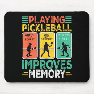 Pickleball spelen verbetert het geheugen leuke pic muismat