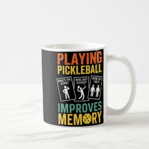 Pickleball spelen verbetert het geheugen leuke vin koffiemok