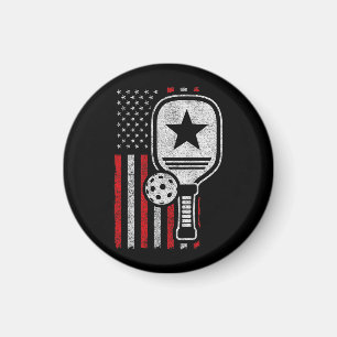 Pickleball Speler - Amerikaanse Vlag Pickleball -  Magneet
