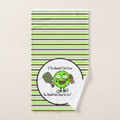 Pickleball speler Chocolade Zachte Serve Groen Gra Handdoek (Handdoek)