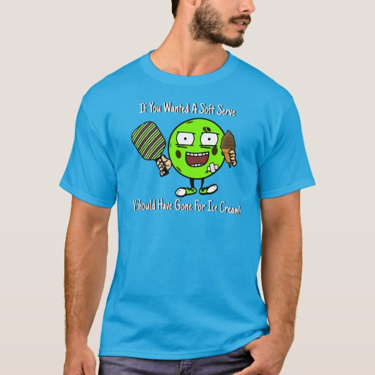 Pickleball speler Chocolade Zachte Serve Groen Gra T-shirt (Voorkant)