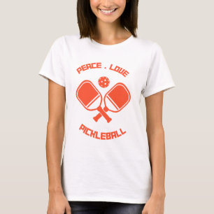 Pickleball Speler Gift Vrede Liefde & Pickleball T-shirt