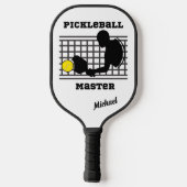 Pickleball speler meester winnaar aangepaste naam paddle (Achterkant)