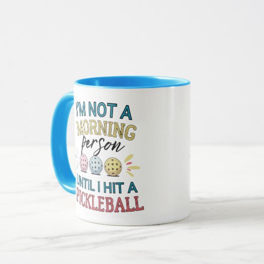 Pickleball speler ochtend persoon pickleballers mok (Voorkant links)