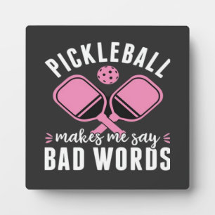 Pickleball Speler Pickleball Maakt Me Schelden Fotoplaat