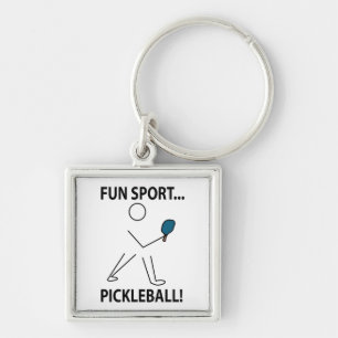 Pickleball Speler Sport Fun Sport Pickleball Sleutelhanger