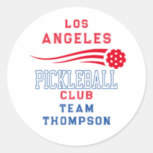 Pickleball Speler Toernooi Pickle Club Team Trip Ronde Sticker