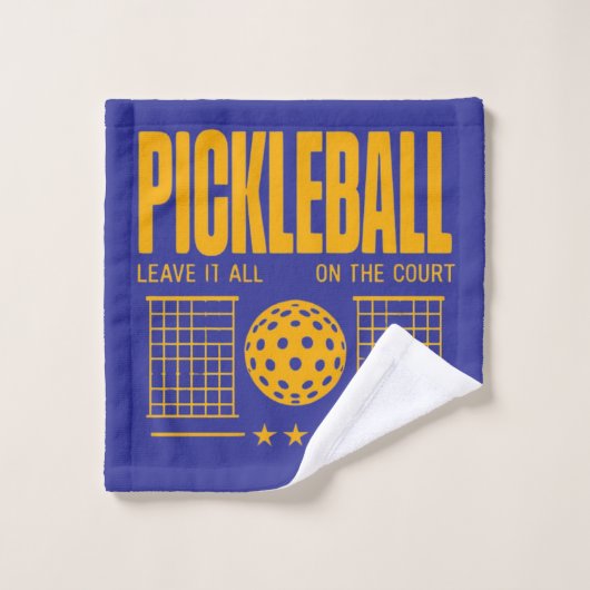 Pickleball Spirit - Laissez Tout Sur La Cour (Gant de toilette)