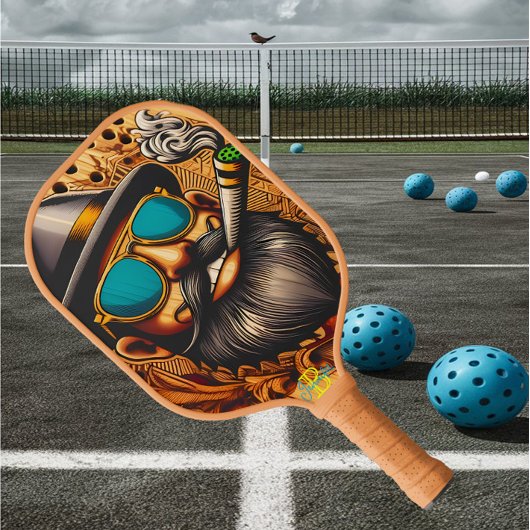 Pickleball Split-Second Serve : Homme sur une raquette de pic