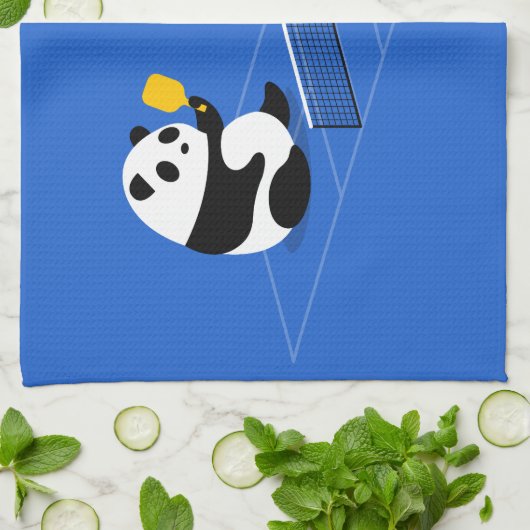 Pickleball Sporthanddoek: "Pickleball Pandas" Theedoek (Gevouwen)