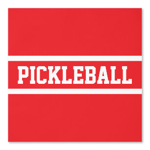 PICKLEBALL Sportieve Vet Helder Rood Witte Strepen Behang