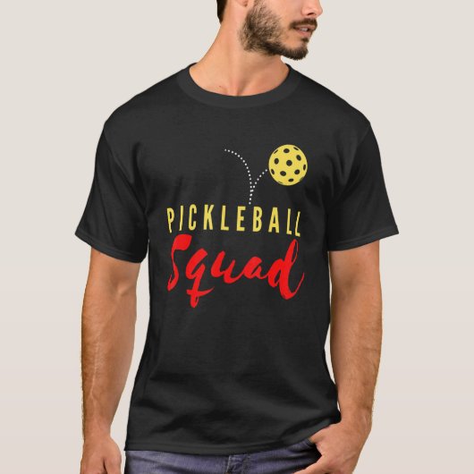 Pickleball Squad Paddleball Crew Lover Team Softba T-shirt (Voorkant)