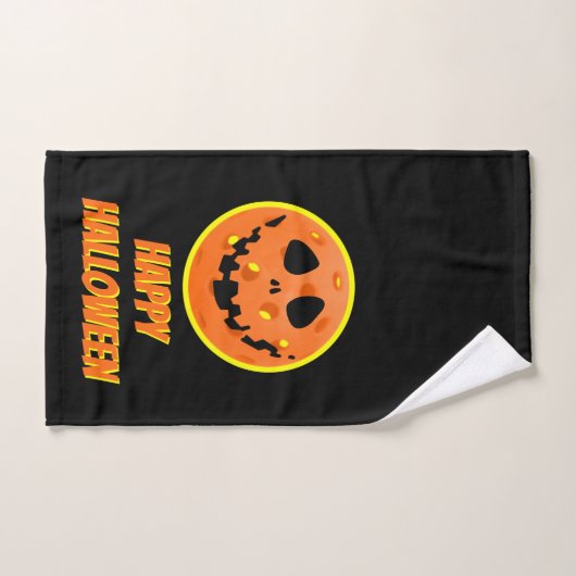 Pickleball Squelette Jack-o'Lantern Halloween (Serviette à main)