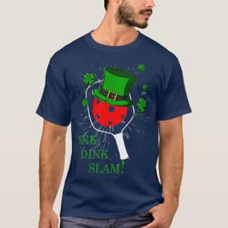 Pickleball St Patricks Day Leprechaun Dink T-shirt