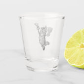 Pickleball Star Shot Glas (Achterkant)