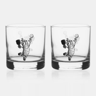 Pickleball Star Whisky Glas