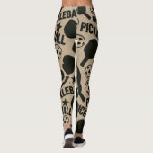 Pickleball Stencil Motif Art Leggings (Achterkant)