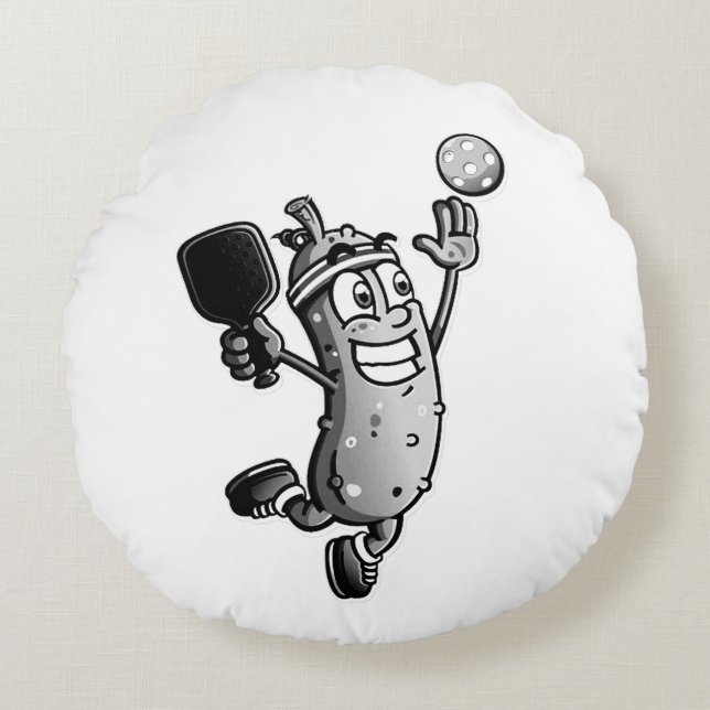 Pickleball Ster Rond Kussen (Voorkant)