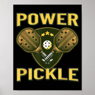 Pickleball sterke krachtpickle poster