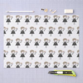 Pickleball Stick Figuur Girl Tissuepapier (Craft)