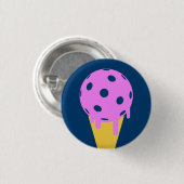 Pickleball Summer Ice Cream Cone Button (Voorkant /achterkant)