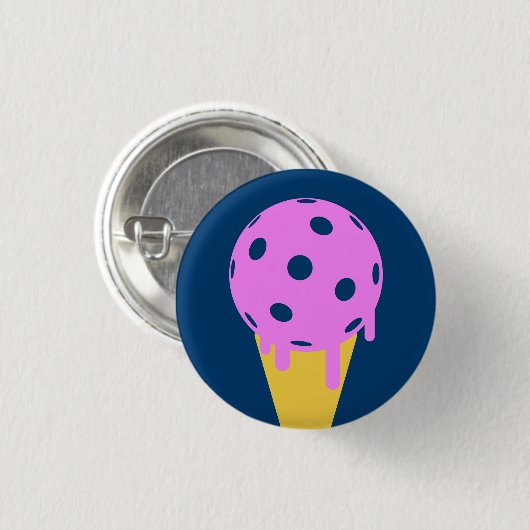 Pickleball Summer Ice Cream Cone Button (Voorkant /achterkant)