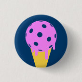 Pickleball Summer Ice Cream Cone Button (Voorkant)