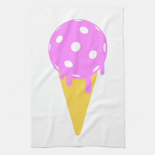 Pickleball Summer Ice Cream Cone Sports Towel Theedoek