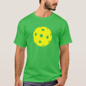 Pickleball T-shirt: Gele bal op groen (Mannen) T-shirt (Voorkant)