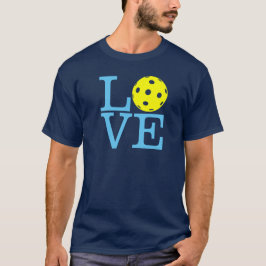 Pickleball T-shirt: "LOVE" Navy Blue (Mannen) T-shirt