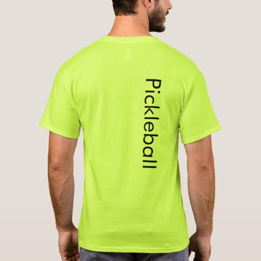 Pickleball T-shirt vert de sécurité (Dos)