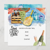 Pickleball themafeest kaart (Voorkant / Achterkant)