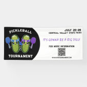 Pickleball Tournament Dill Pickle Team Game Event Spandoek (Horizontaal)