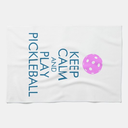 Pickleball Towel "Keep Calm and Play Pickleball" Theedoek (Horizontaal)