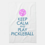 Pickleball Towel "Keep Calm and Play Pickleball" Theedoek (Verticaal)