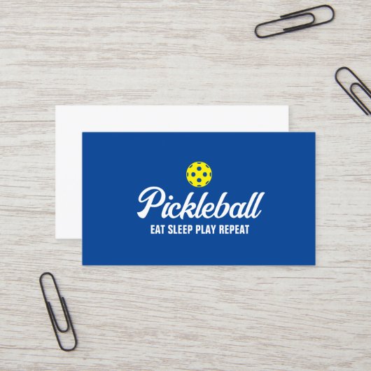 Pickleball trainer visitekaartje template (Voorkant / Achterkant in situ)