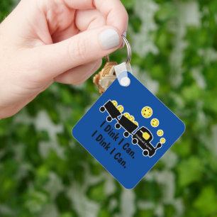 Pickleball Training Ik Dink Ik Kan Geel Bal Sleutelhanger