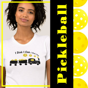 Pickleball Training Ik Dink Ik Kan Geel Bal T-shirt