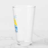 Pickleball Tropical Palm Tree Sun Je aangepaste te Glas (Links)