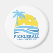 Pickleball Tropical Palm Tree Sun Je aangepaste te Magneet (Voorkant)