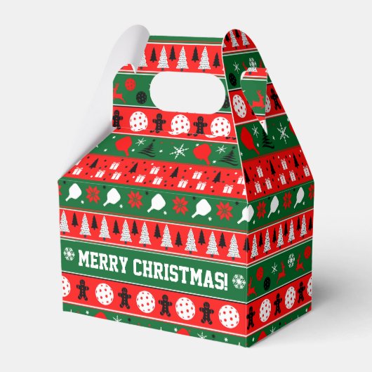 Pickleball Ugly Sweater Gift Bedankdoosjes (Voorkant Zijde)