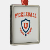 Pickleball University Metalen Ornament (Rechts)