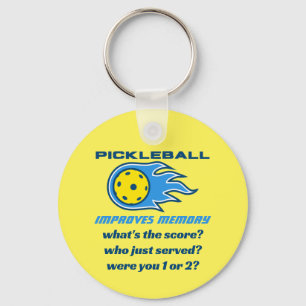 Pickleball Verbeterd Geheugen Grappig Sleutelhanger